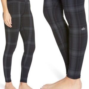 ALO Yoga Black Plaid Leggings